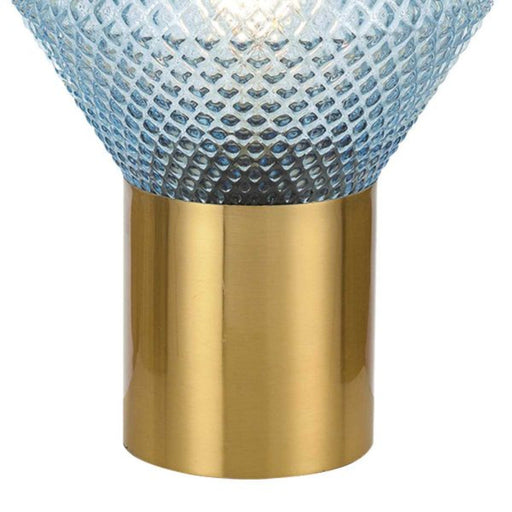 Buy Table Lamps Australia Rene 1 Light Table Lamp Blue, Antique Glass RENE TL20-BL+AG