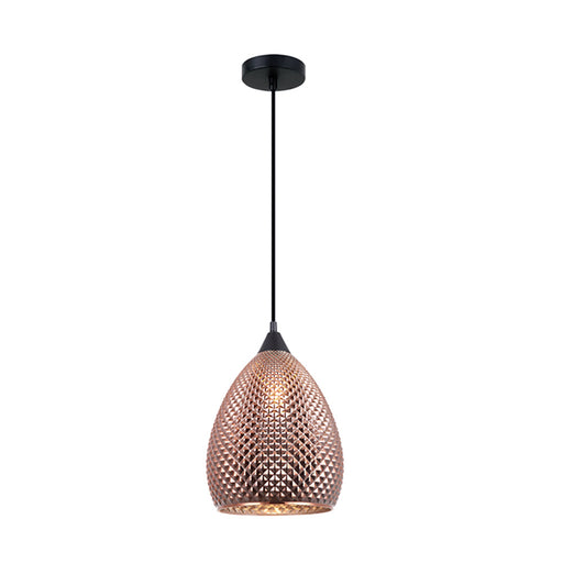 Buy Pendant Lights Australia RICTUS Copper Ellipse Glass Shape With Quadrilateral Segments 1 Light Pendant - RICTUS3