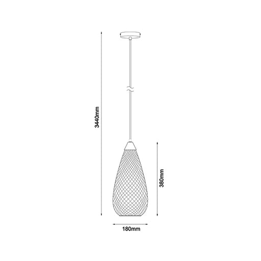 Buy Pendant Lights Australia RICTUS Gold Tear Drop Glass Shape With Quadrilateral Segments 1 Light Pendant - RICTUS6