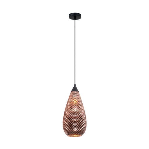 Buy Pendant Lights Australia RICTUS Copper Tear Drop Glass Shape With Quadrilateral Segments 1 Light Pendant - RICTUS5