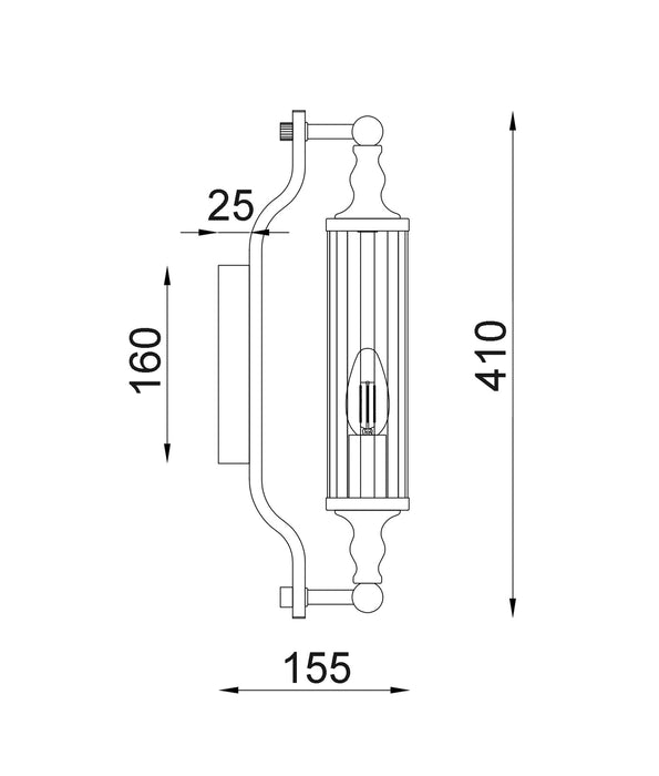 Rodillo Interior Wall Light White - RODILLO5