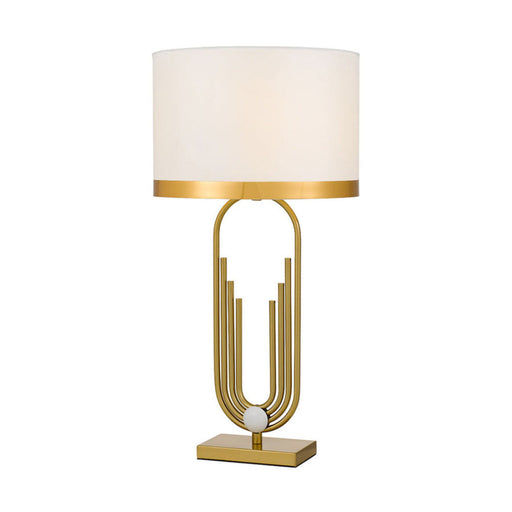 Buy Table Lamps Australia Roldan 1 Light Table Lamp Antique Gold & White - ROLDAN TL-AGWH