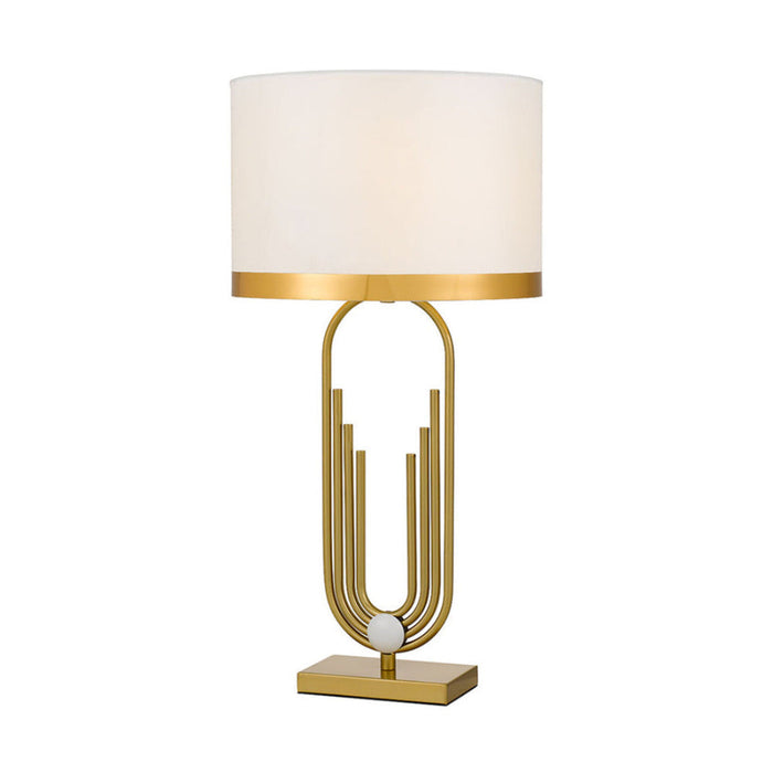 Buy Table Lamps Australia Roldan 1 Light Table Lamp Antique Gold & White - ROLDAN TL-AGWH