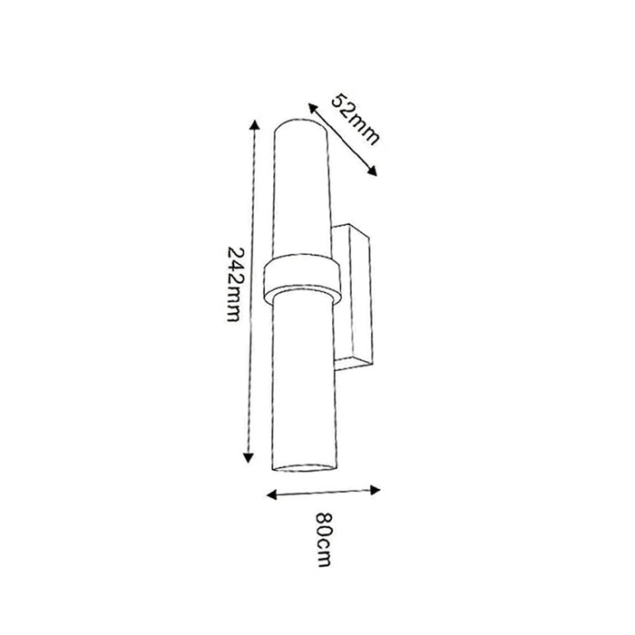 Buy Wall Sconce Australia CITY ROME LED Interior Up/Down Wall Light Satin Chrome 2W 3000K - ROMEG2