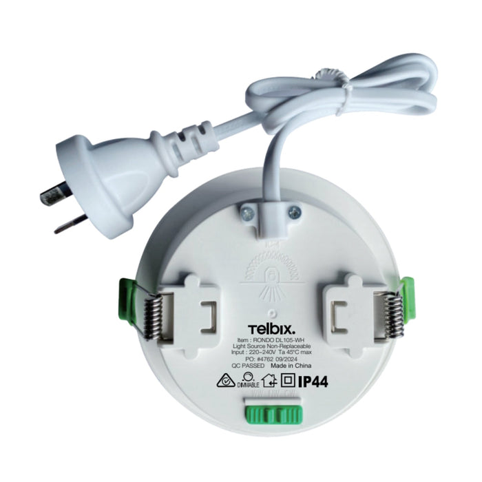 Rondo LED Downlight 9W Tri Colour White - RONDO DL105-WH