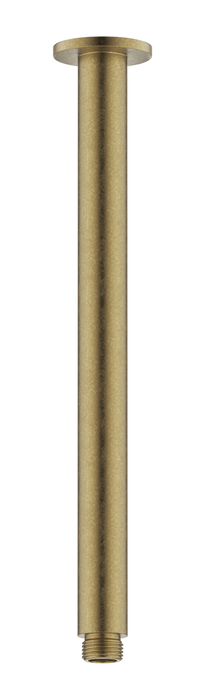 LVB Mica 450mm Ceiling Shower Arm Living Brass - RP-450-R-LVB