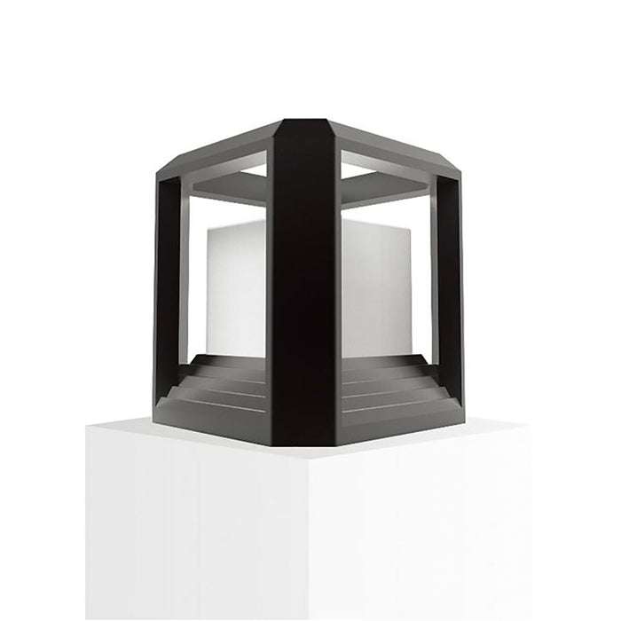 Buy Pillar & Pedestal Lights Australia RUBIK Exterior Pillar Mount LED Light Black 20W 3000K IP65 - RUBIK1