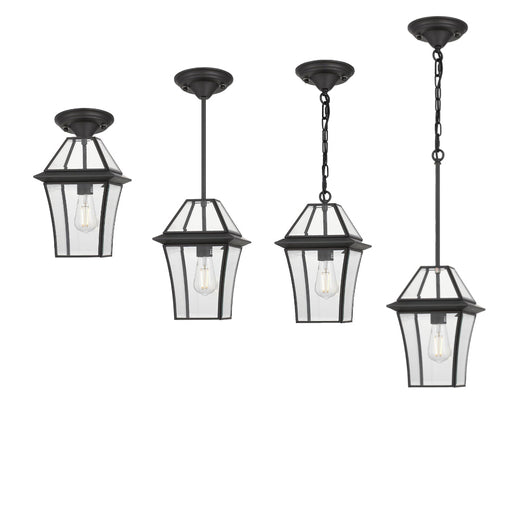Buy Outdoor Pendant Lights Australia Rye 27 3 Light Pendant Black & Clear - RYE PE27-BK