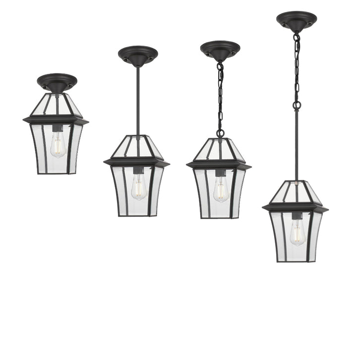 Buy Outdoor Pendant Lights Australia Rye 27 3 Light Pendant Black & Clear - RYE PE27-BK