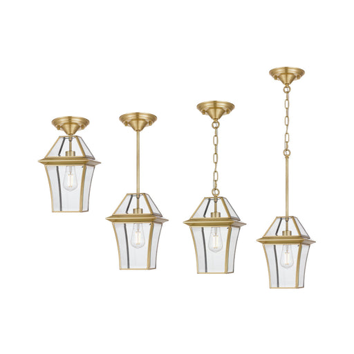 Buy Outdoor Pendant Lights Australia Rye 27 3 Light Pendant Brass & Clear - RYE PE27-BRS