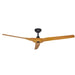 Buy DC Ceiling Fans Australia Radical 3 DC Ceiling Fan 60" Black Bamboo Polymer Blade - R324