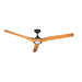Buy DC Ceiling Fans With Light Australia Radical 3 DC Ceiling Fan 60" Bamboo LED Light Matt Black - RL334
