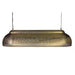 Buy Pendant Lights Australia Riva 4 Light Extra Long Perforated Iron Elongated Pendant - Antique Brass - ZAF10412