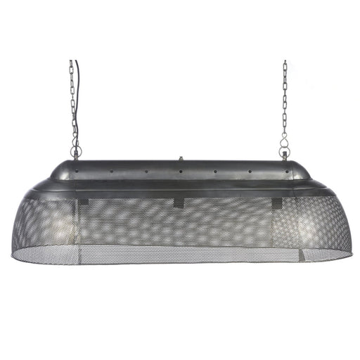 Buy Pendant Lights Australia Riva 3 Light Perforated Iron Elongated Long Pendant Zinc - ZAF10326
