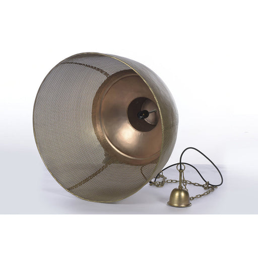 Buy Pendant Lights Australia Riva 1 Light Perforated Iron Dome Medium Pendant Antique Brass - ZAF10318