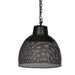 Buy Pendant Lights Australia Riva Small 1 Light Perforated Iron Dome Pendant - Matt Black/Gold - ZAF10400