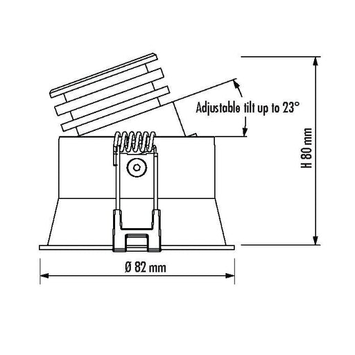Buy Recessed LED Downlights Australia Unifit Center Tilt Recessed LED Downlight 10W White Aluminium 3 CCT - S9009TC2WH