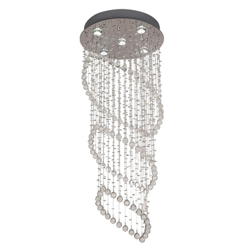 Buy Pendant Lights Australia Savina 5 Light Pendant 1200mm Chrome/Clear SAVINA PE12-CH