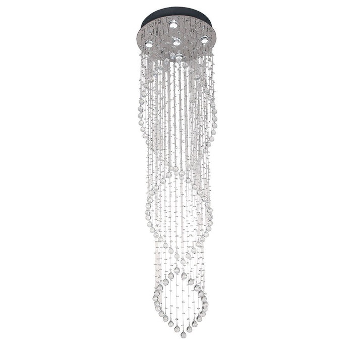 Buy Pendant Lights Australia Savina 5 Light Pendant 1800mm Chrome/Clear SAVINA PE18-CH