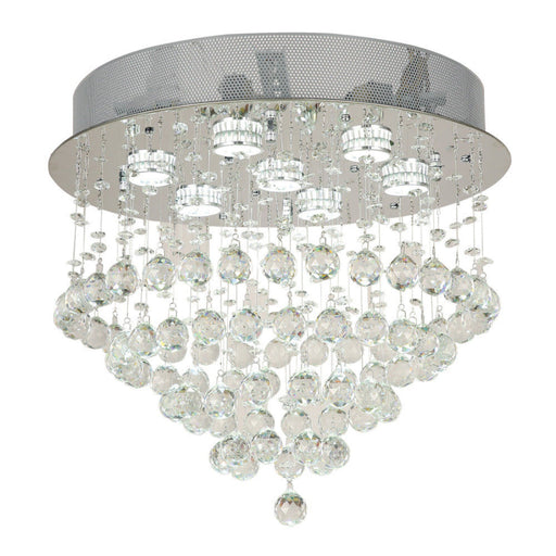 Buy Flush Mount Lights Australia Savina 7 Light 450mm Flush Mount Chrome & Clear - SAVINA CTC45-CH