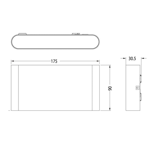 Buy Exterior Wall Lights Australia CARINA Exterior Wall Light 10W Black Aluminium 3CCT - SE7150/10TC/BK