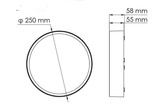 Buy LED Bunker Lights Australia COOPER II SE7181TC Round LED Bunker Light Black 12W TRI Colour IP65 - SE7181TC/BK