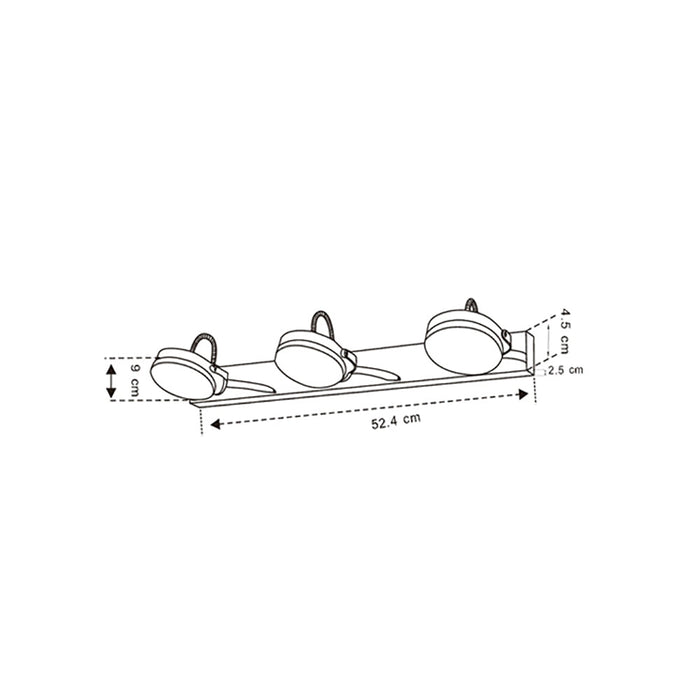 Buy Wall Sconce Australia CITY SEATTLE LED Interior 3 Light Wall Light Chrome 9W 3000K - SEATTLE3