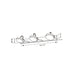 Buy Wall Sconce Australia CITY SEATTLE LED Interior 3 Light Wall Light Chrome 9W 3000K - SEATTLE3