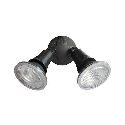 Buy Security Wall Lights Australia SEC Surface Mounted LED PAR30 2 Light Black Security Light IP44 - SEC02