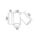 Buy Security Wall Lights Australia SEC Security Wall 2 Spot Lights Black Aluminium 3CCT - SEC09S