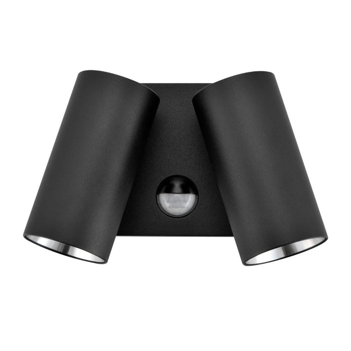 Buy Security Wall Lights Australia SEC Security Wall 2 Spot Lights Black Aluminium 3CCT - SEC09S