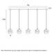 Buy Island Pendant Lights Australia SEGOVIA Island Pendant 5 Lights Gold 3000K - SEGOVIA PE5B-GD