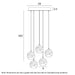 Buy Cluster Pendants Australia SEGOVIA Cluster Pendant 5 Lights Gold 3000K - SEGOVIA PE5-GD