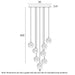 Buy Cluster Pendants Australia SEGOVIA Cluster Pendant 9 Lights Gold 3000K - SEGOVIA PE9-GD
