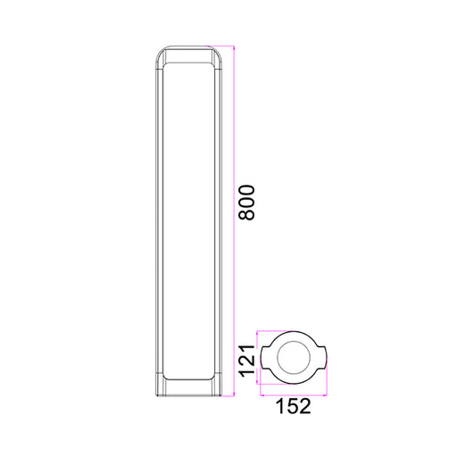 Buy Bollard Lights Australia SEKER Exterior LED Bollard Light Dark Grey 13W 3000K IP65 800mm - SEKER3
