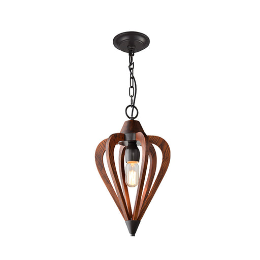 Buy Pendant Lights Australia SENORITA Tuscan Coffee Cherry Wood 1 Light Pendant Small - SENORITA1