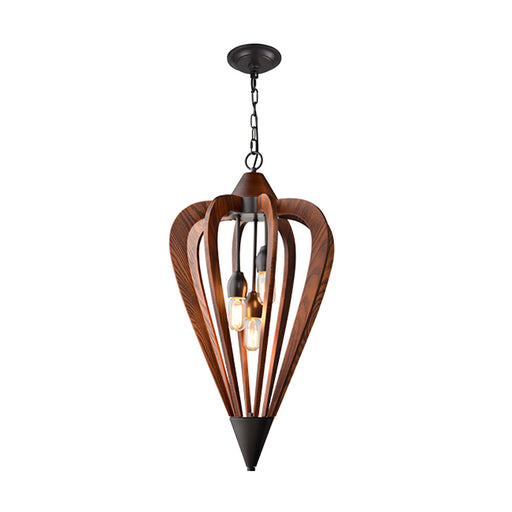 Buy Pendant Lights Australia SENORITA Tuscan Coffee Cherry Wood 3 Light Pendant Medium - SENORITA2