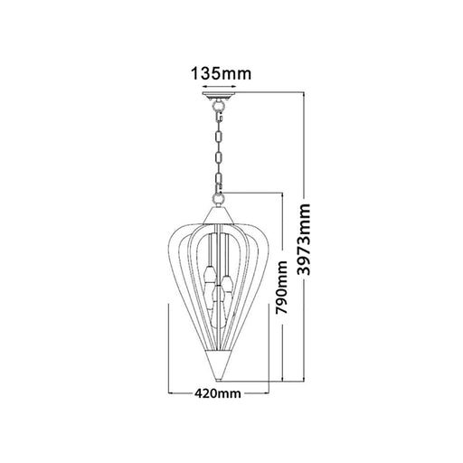 Buy Pendant Lights Australia SENORITA Winter Moss Wood 3 Light Pendant Medium - SENORITA5