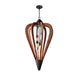 Buy Pendant Lights Australia SENORITA Tuscan Coffee Cherry Wood 6 Light Pendant Large - SENORITA3