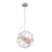 Buy Pendant Lights Australia SENTINEL Modern Round Cage 1 Light Pendant White - SENTINEL2