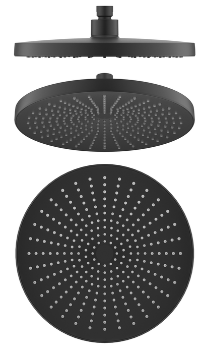 Mica 6H Shower Head Black - SH-6-R-250-BLK