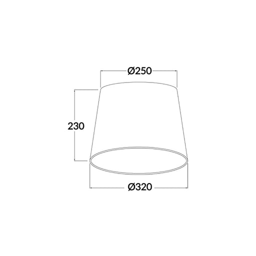 Buy Lamp Shades Australia SHADE D.I.Y. Slant Lampshade Black - SHADE06