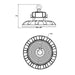 Buy LED High Bay Lights Australia UFO LED High Bay Light W280mm Black Aluminium TRI Colour - SHB23MP150TC