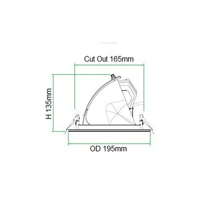Buy Recessed Downlights Australia SHOPTRI01 LED Dual Power & Tri-CCT Gimbal White Recessed Shop Lighter / Downlight - SHOPTRI01