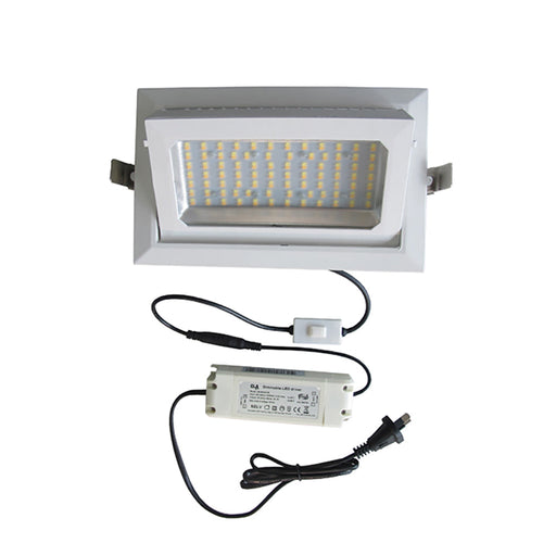 Buy Recessed Downlights Australia SHOPTRI Dimmable LED Tri-CCT Commercial Rectangular Shop Lighter / Downlight 35W - SHOPTRI
