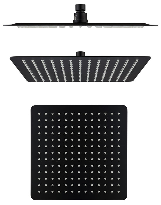 Cresta 200mm Shower Head Black - SH-S-SST-200-BLK