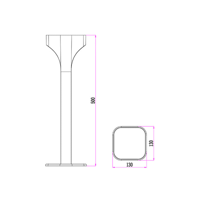 Buy Bollard Lights Australia SHU Exterior LED Bollard light Dark Grey 11W 3000K IP65 500mm - SHU3