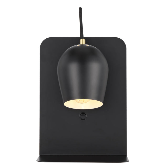 Shyn Iron Wall Light Satin Black - SHYN WB-BK