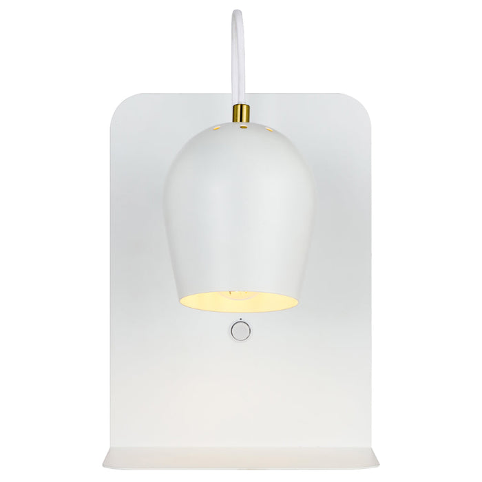 Shyn Iron Wall Light Satin White - SHYN WB-WH