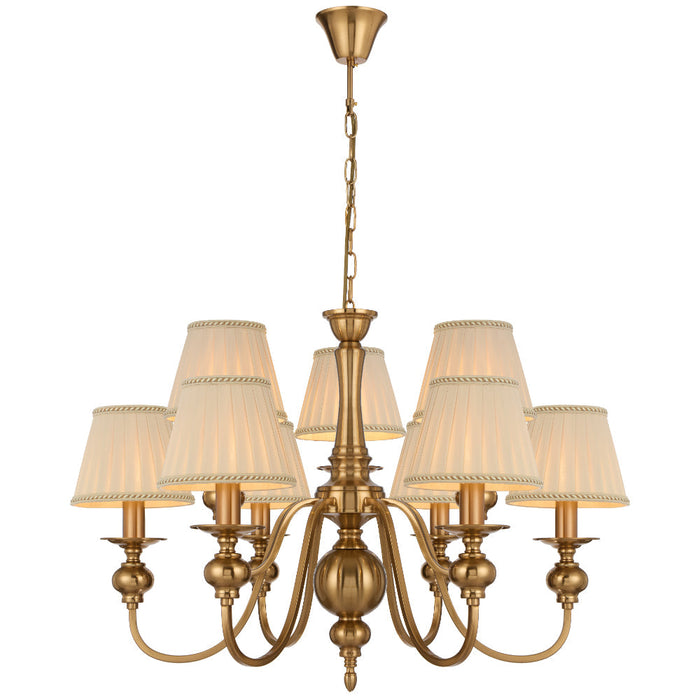 Siedel 9 Light Pendant W/Shade Copper - SIEDEL PE09SH-CP
